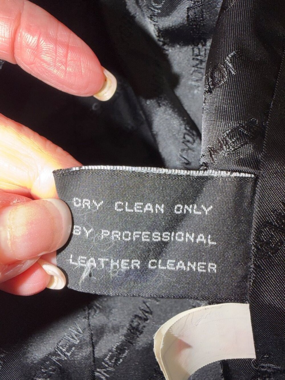 Jones New York Womens M Black Genuine Leather Blazer Jacket Quiet Luxury 90s - Picture 10 of 12